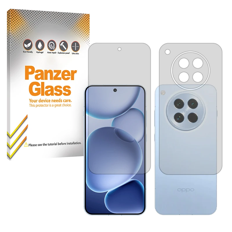 محافظ صفحه نمایش مات پنزر گلس مدل تمام چسب مناسب برای گوشی موبایل اوپو Find X8s به همراه محافظ پشت گوشی