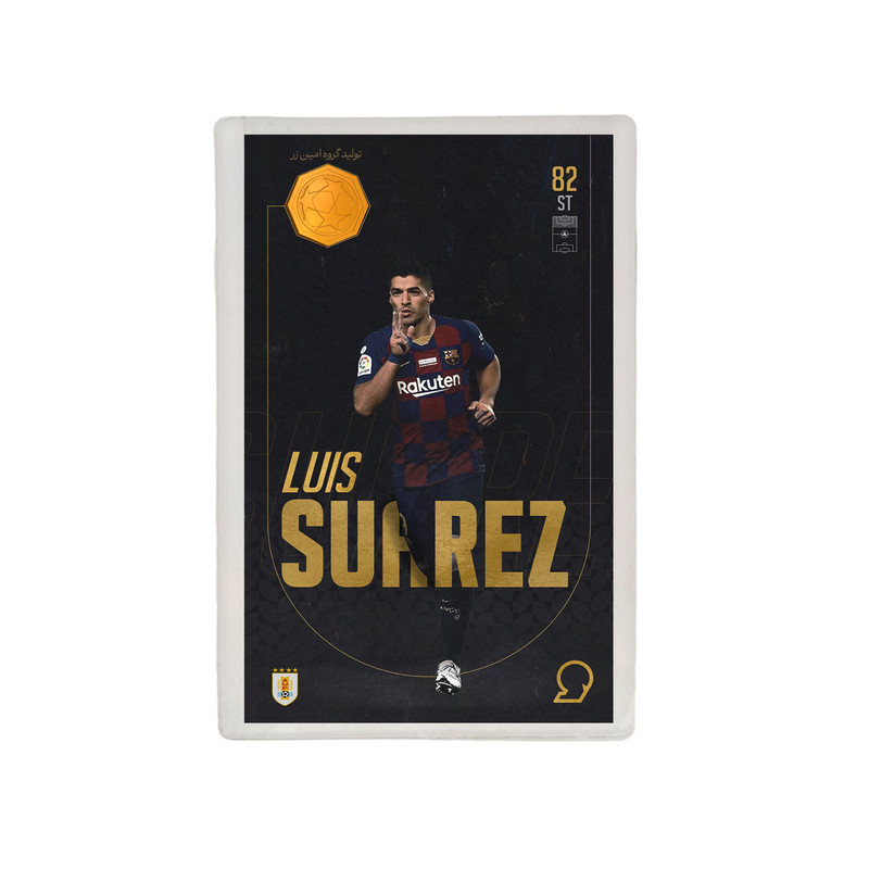 طلا گرمی 18 عیار مدوپد مدل Luis Suarez طرح فوتبالی 2025 کد SO10074