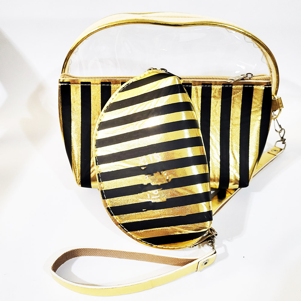 کیف  لوازم آرایش دست دوز نیک ثمر مدل چرمی