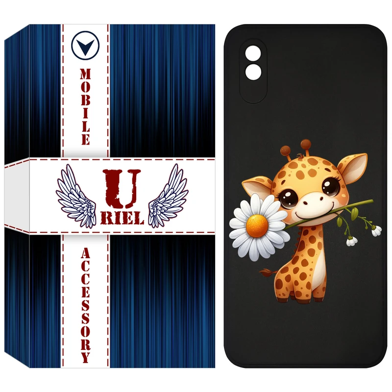 کاور یوریل مدل قاب KSH کد 38 طرح زرافه مناسب برای گوشی موبایل شیائومی Redmi 9A / Redmi 9AT