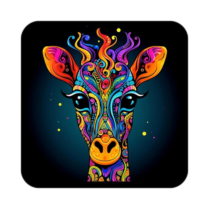 زیر لیوانی کاکتی طرح حیوانات رنگی مدل mp25585