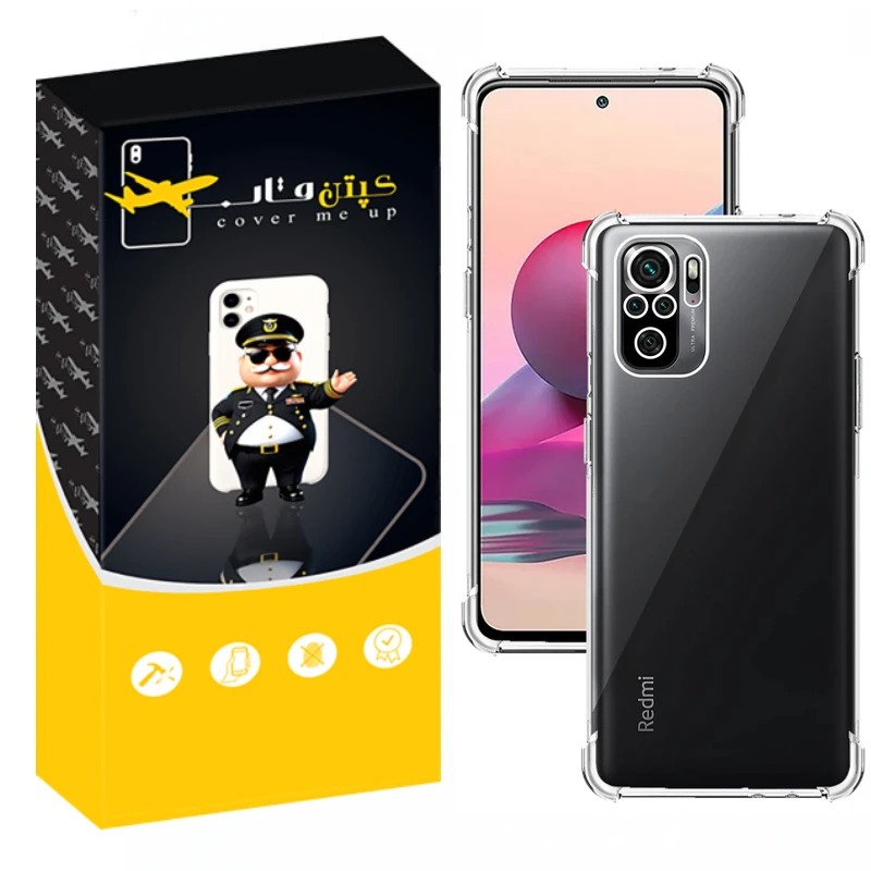کاور کپتن قاب مدل Crystal مناسب برای گوشی موبایل شیائومی Redmi Note 10 4G / Note 10s / Poco M5s