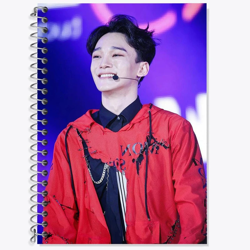 دفتر زبان 50 برگ خندالو مدل دو خط طرح چن گروه اکسو EXO کد 13350