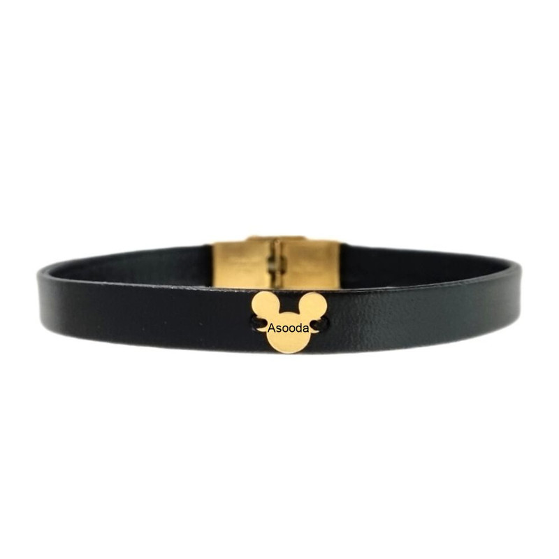 دستبند طلا 18 عیار دخترانه لیردا مدل اسم آسودا