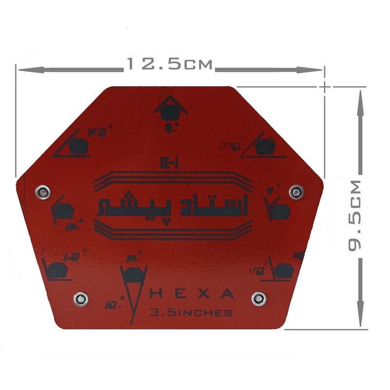 گونیا جوشکاری استادپیشه مدل HEXA-3.5inch گونیا جوشکاری استادپیشه مدل HEXA-3.5inch