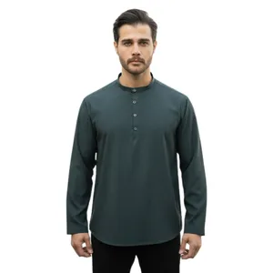 پیراهن آستین بلند یقه دیپلمات مردانه مدل آریا کد ۷۰۲
