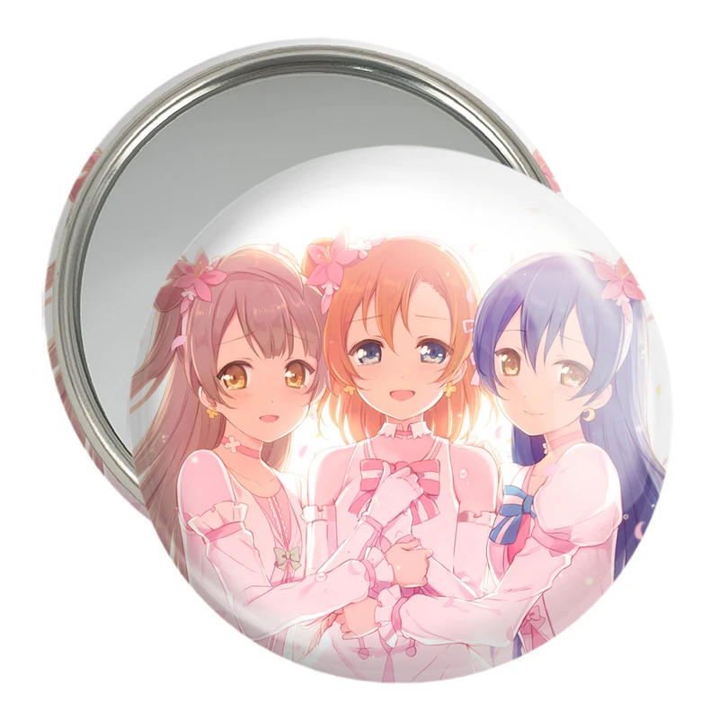 آینه جیبی خندالو مدل اومی و هوناکا و کوتوری انیمه لاو لایو Love Live  کد 18287