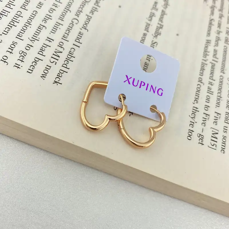 گوشواره زنانه ژوپینگ مدل قلب کد E4339