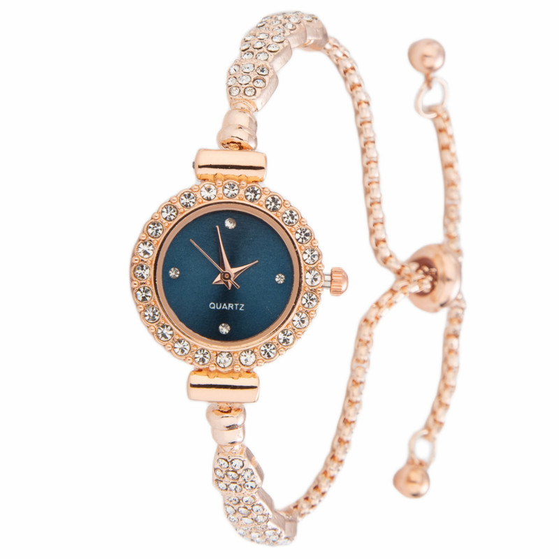 ساعت مچی عقربه ای زنانه مدل بند نگین دار قفل کرواتی کد 06 ساعت مچی عقربه ای زنانه مدل بند نگین دار قفل کرواتی کد 06