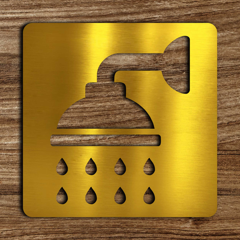 تابلو نشانگر آژنگ طرح دوش حمام کد 02