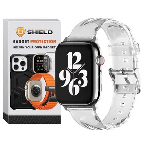 Ultimate Shield band model Transparent Silicone suitable for Apple watch Series Se 44mm