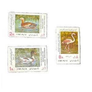 تمبر یادگاری مدل پرندگان مهاجر کدIR1410 مجموعه سه عددی