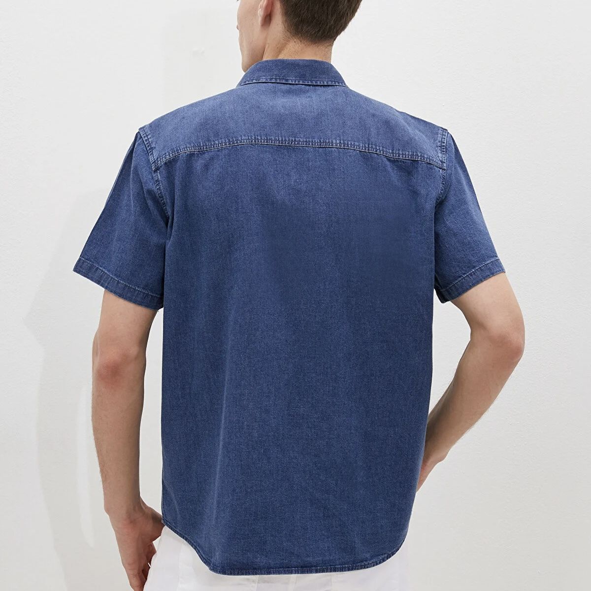 پیراهن آستین کوتاه مردانه ال سی وایکیکی مدل جین Kargo -  - 4