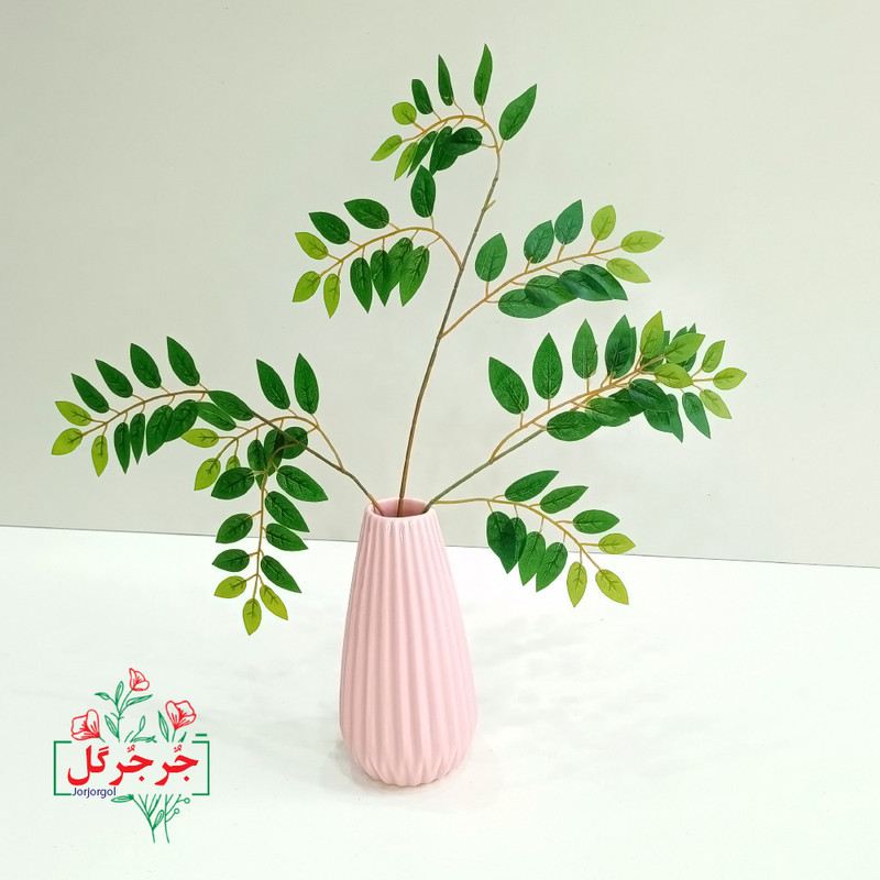 گل مصنوعی جُرجُرگل مدل بوته برگ درختی بسته 6 عددی