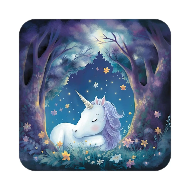 زیر لیوانی کاکتی طرح اسب تک شاخ و یونیکورن مدل mp33343