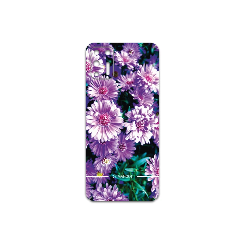 برچسب پوششی ماهوت مدل Purple-Flower مناسب برای گوشی موبایل موتورولا Moto G9 Plus