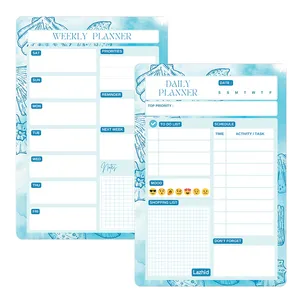 تخته وایت برد لاژید طرح پلنر روزانه و هفتگی مدل آهنربایی سایز 20X30 سانتیمتر مجموعه 2 عددی