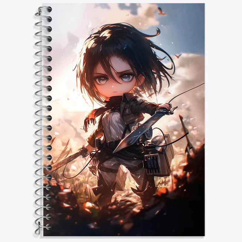 دفتر لغت 50 برگ خندالو طرح انیمه اتک آن تایتان کد F2851