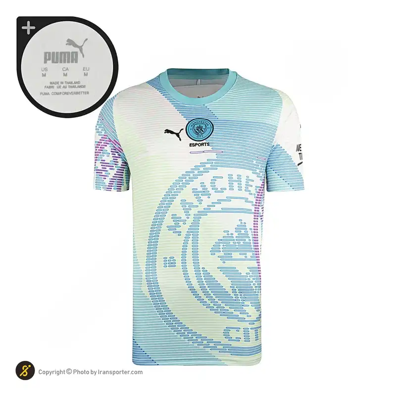 ست تی شرت آستین کوتاه و شلوارک ورزشی مردانه مدل منچستر سیتی Training 2023