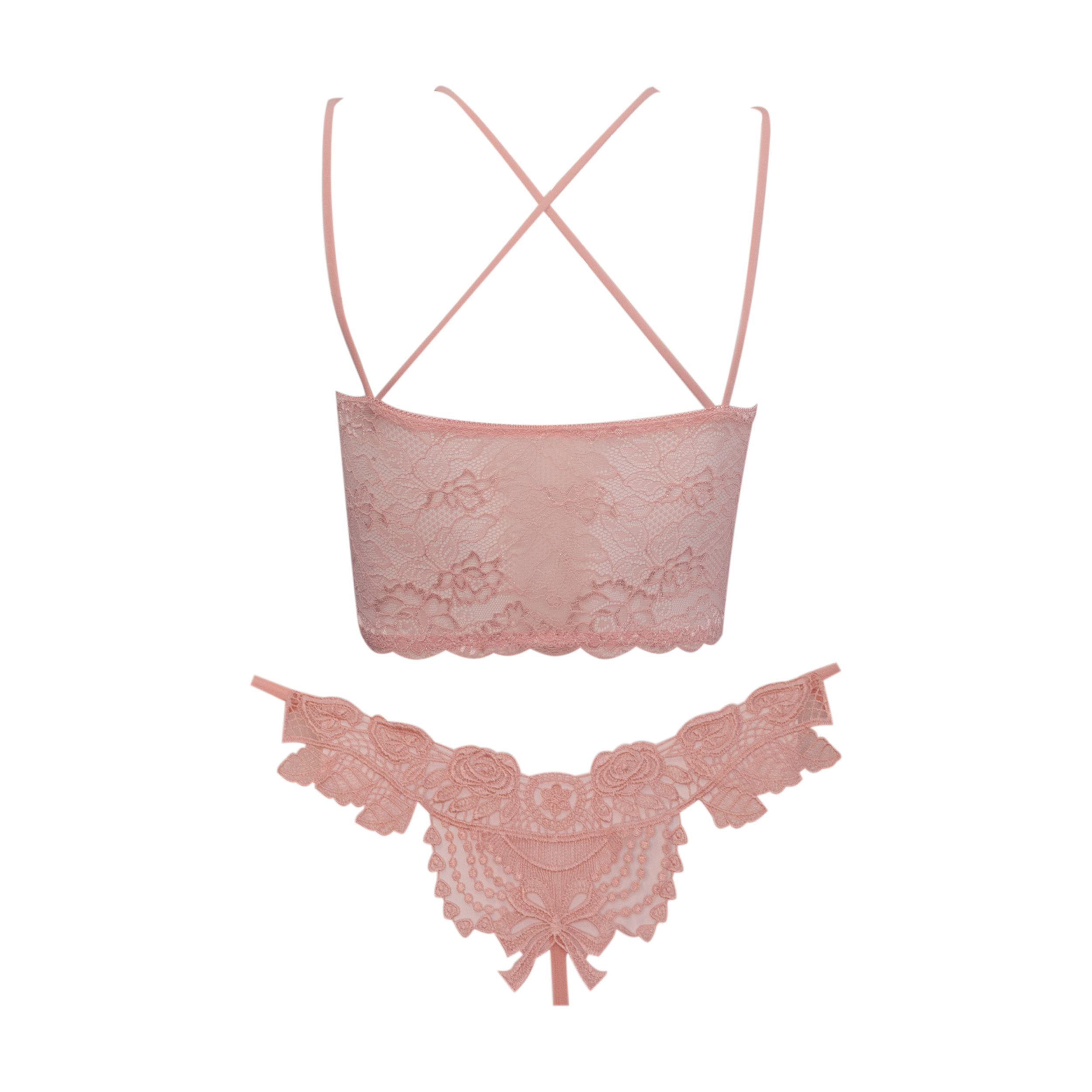 ست شورت و نیم تنه زنانه مدل گیپوری کد 373 رنگ کالباسی