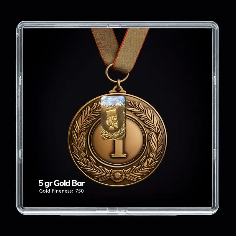 شمش طلا 18 عیار مدوپد مدل عدد 1 کد SG-10188