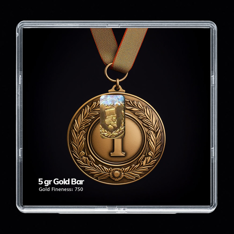 شمش طلا 18 عیار مدوپد مدل عدد 1 کد SG-10188