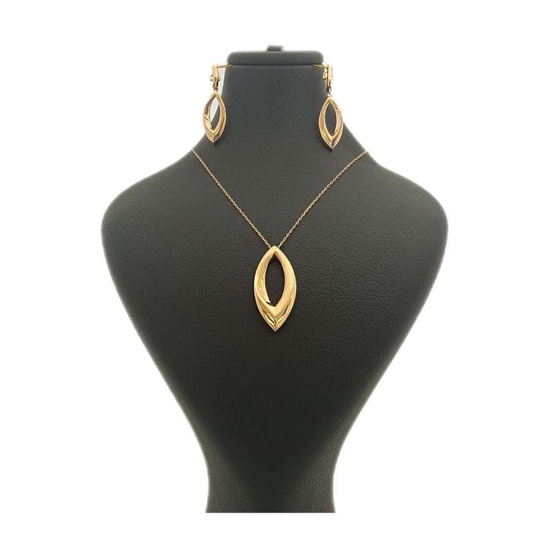 نیم ست طلا 18 عیار زنانه جواهری ماهوور مدل آلتین نیم ست طلا 18 عیار زنانه جواهری ماهوور مدل آلتین