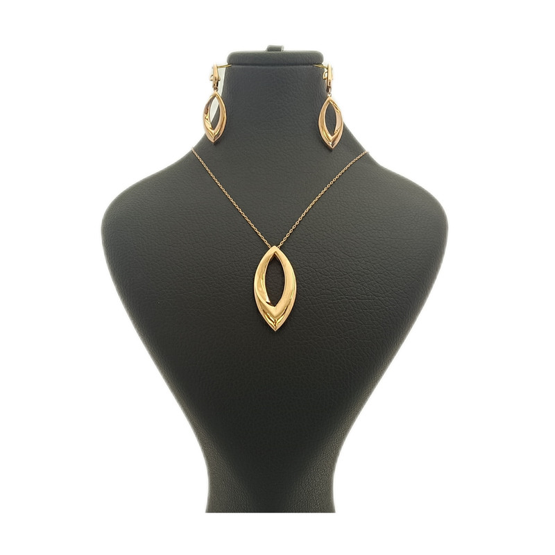 نیم ست طلا 18 عیار زنانه جواهری ماهوور مدل آلتین نیم ست طلا 18 عیار زنانه جواهری ماهوور مدل آلتین