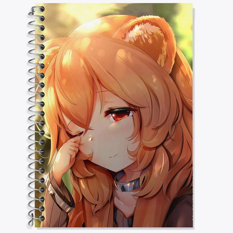 دفتر زبان 50 برگ خندالو مدل سه خط طرح رافتالیا انیمه ظهور قهرمان سپر کد 15966