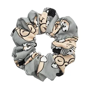 کش مو دخترانه مدل اسکرانچی طرح خرگوش كد KSH595