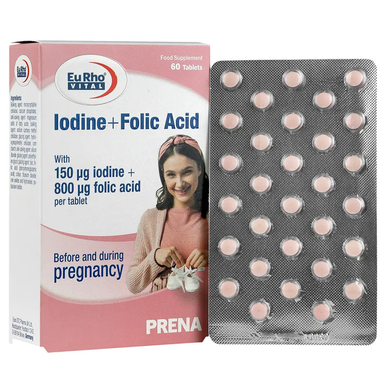 قرص ید و فولیک اسید یوروویتال بسته 60 عددی