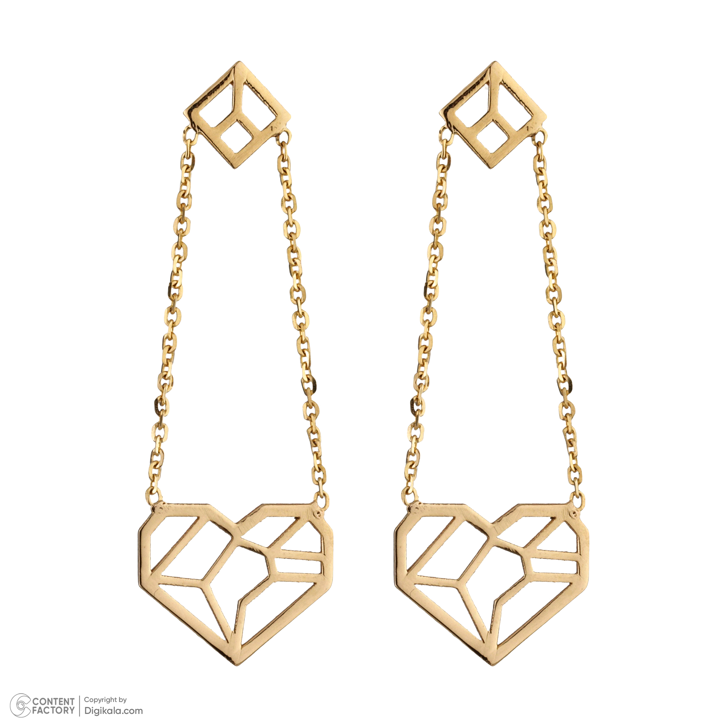 گوشواره طلا 18 عیار زنانه پرسته مدل we829