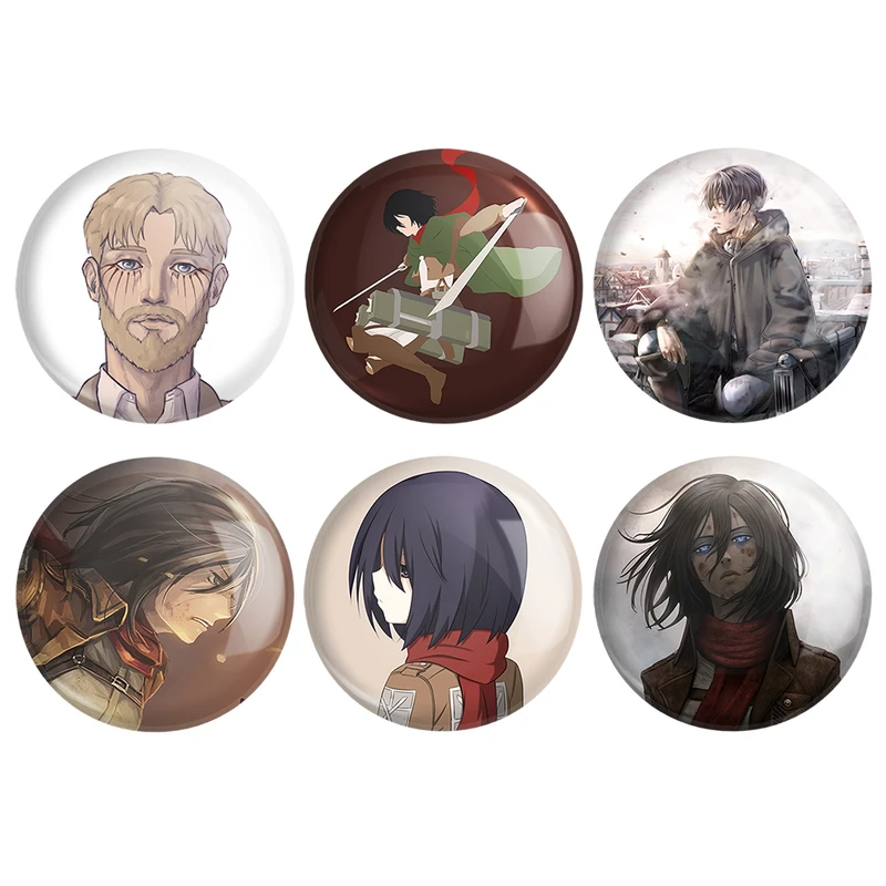 مگنت خندالو طرح انیمه اتک آن تایتان Attack on Titan کد 1044A مجموعه 6 عددی