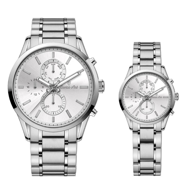 ست ساعت مچی عقربهای زنانه و مردانه سوئیس آرت مدل 920134/135-01