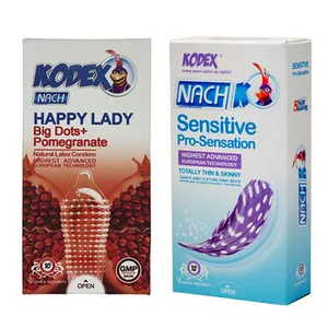 کاندوم ناچ کدکس مدل Sensitive بسته 12 عددی به همراه کاندوم ناچ کدکس مدل Happy lady بسته 10 عددی
