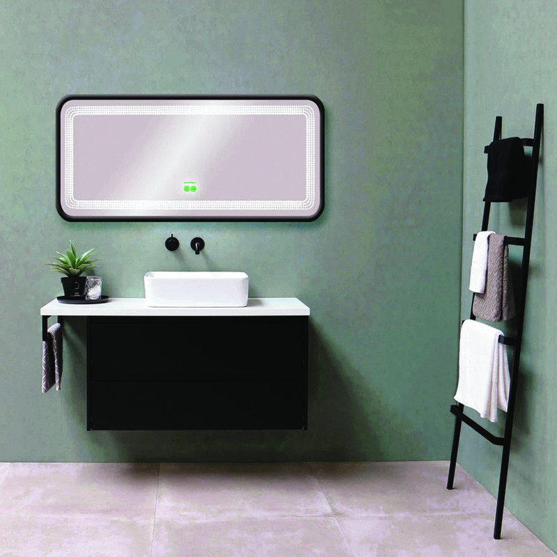 آینه سرویس بهداشتی گلسموند مدل مستطیل هوشمند ضد بخار
