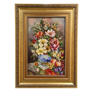 تابلو فرش دستباف مدل گل و‌میوه کد 70