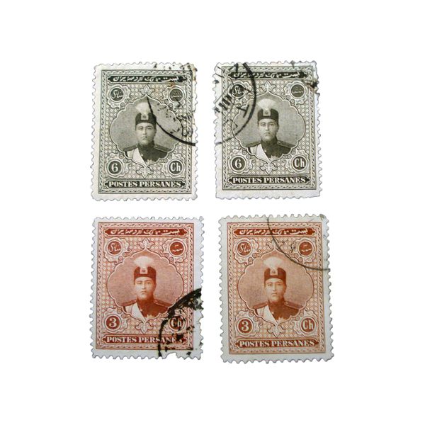 تمبر یادگاری مدل یادبود قاجار کد ahmad-107 مجموعه 4 عددی