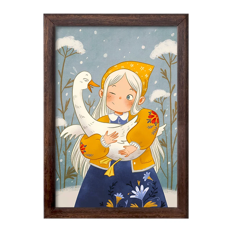 تابلو خندالو طرح دختر و غاز کد F7654