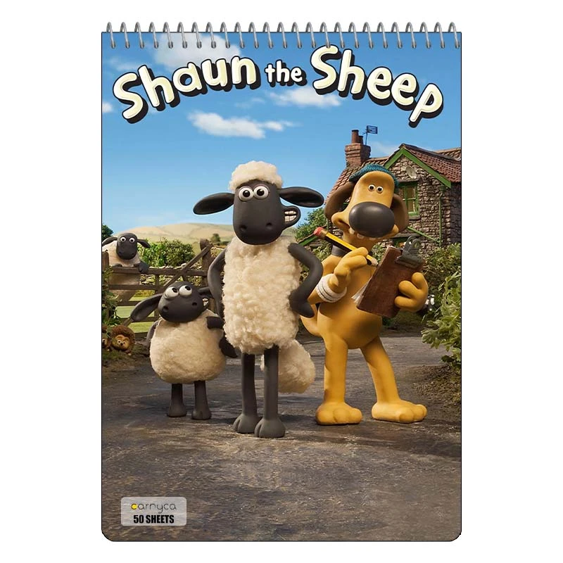 دفتر نقاشی 50 برگ سیمی کارنیکا طرح بره ناقلا shuan the sheep کد 91707