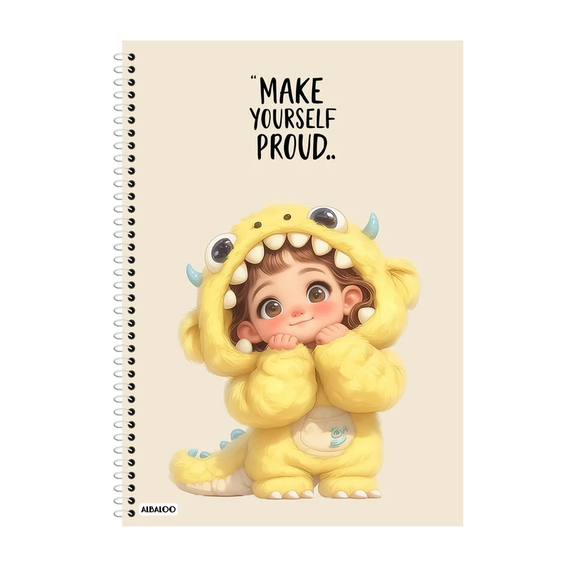 دفتر زبان 50 برگ آلبالو طرح دختر فانتزی کد 2023