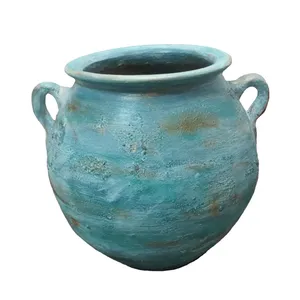 گلدان سفالی مدل پتینه طرح ساده
