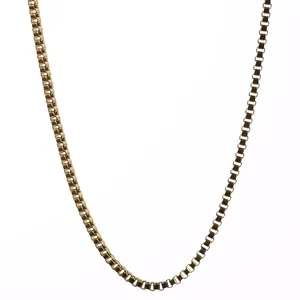 زنجیر زنانه مدل استیل طرح ونیزی آجری 