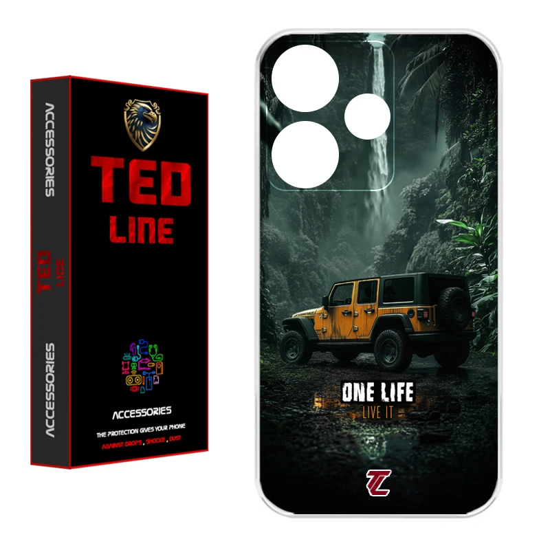 کاور تد لاین طرح ماشین آفرود کد 1119 مناسب برای گوشی موبایل شیائومی Redmi 13 4G