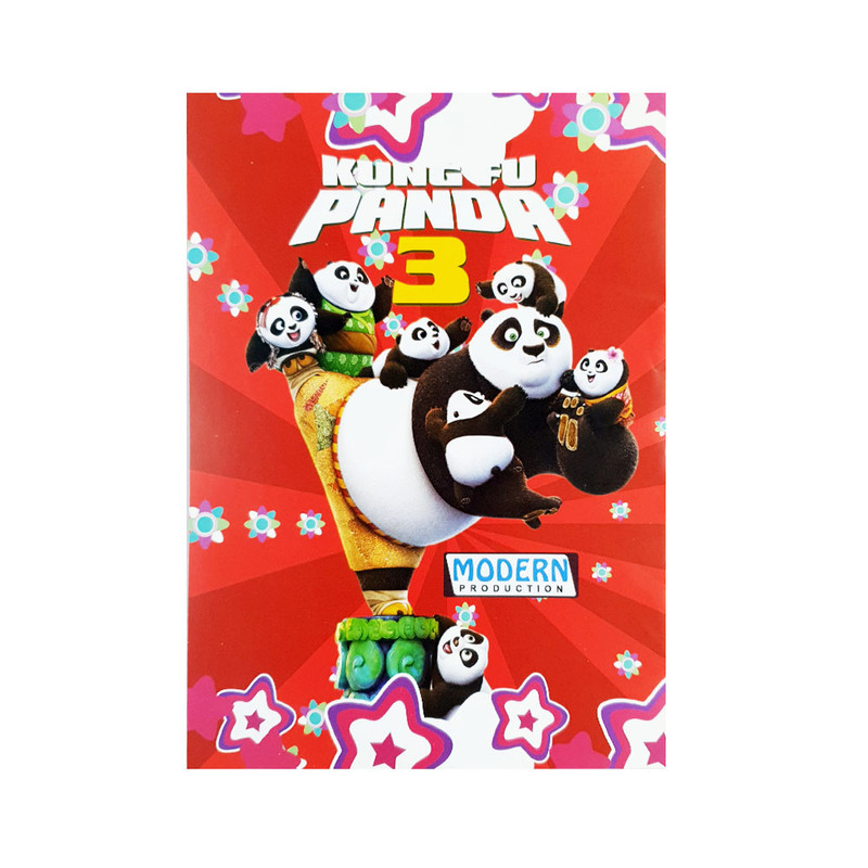 دفتر شطرنجی 40 برگ مدرن طرح پاندای کونگ فوکار کد 587