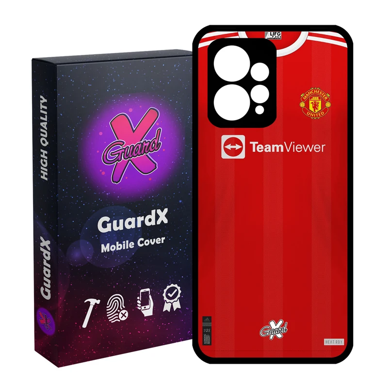 کاور گارد ایکس طرح منچستر یونایتد مدل Glass10376 مناسب برای گوشی موبایل شیائومی Redmi Note 12 4G
