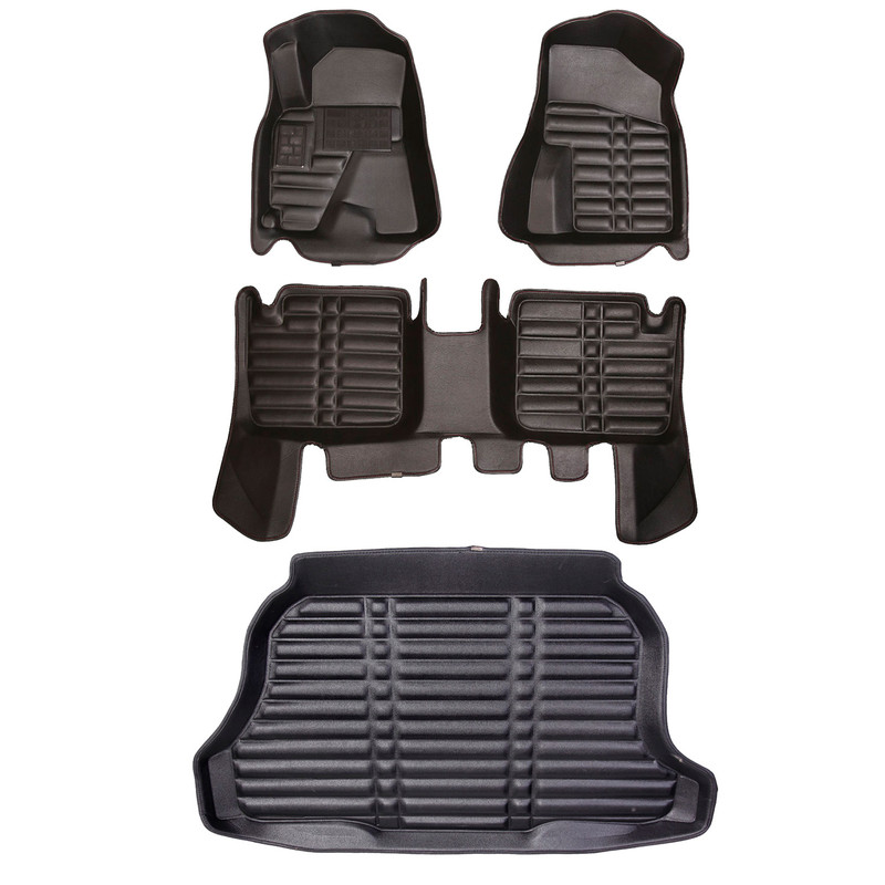 کفپوش پنج بعدی خودرو مدل LS مناسب برای MVM X33 CROSS به همراه کفپوش صندوق