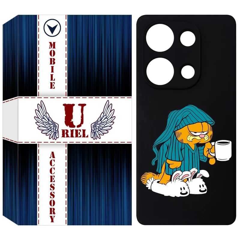 کاور یوریل مدل KSH کد 72 طرح گارفیلد مناسب برای گوشی موبایل شیائومی Redmi Note 13 Pro 4G / Poco M6 Pro 4G