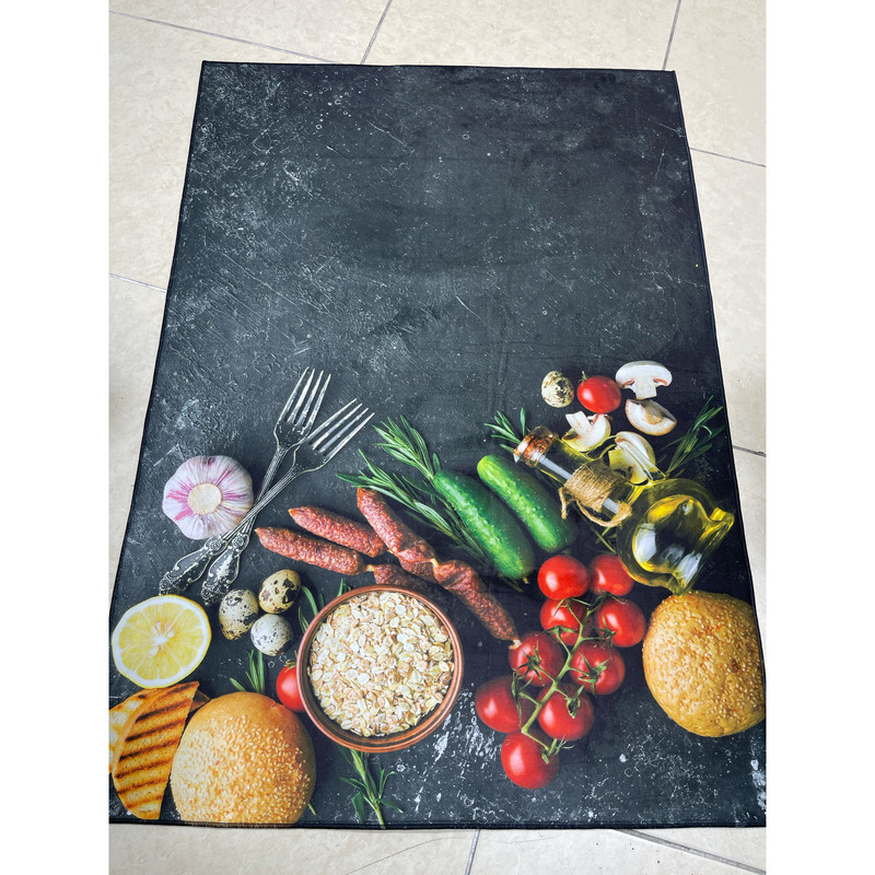 فرش پارچه ای مدل آشپزخانه طرح کباب