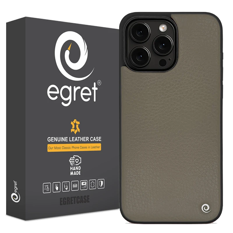 کاور اگرت مدل Floater کد LMC-BF1 طرح فلوتر چرم طبیعی مناسب برای گوشی موبایل اپل iPhone 14 Pro Max